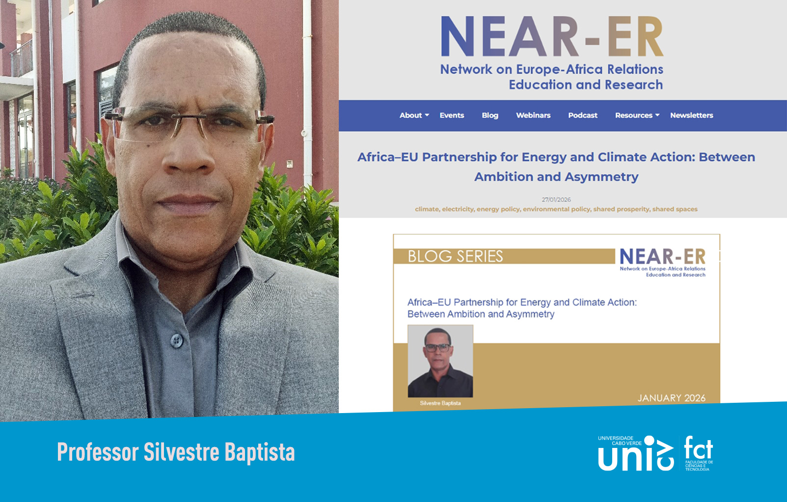 Docente da Uni-CV publica artigo sobre a Parceria África–UE em Energia e Ação Climática