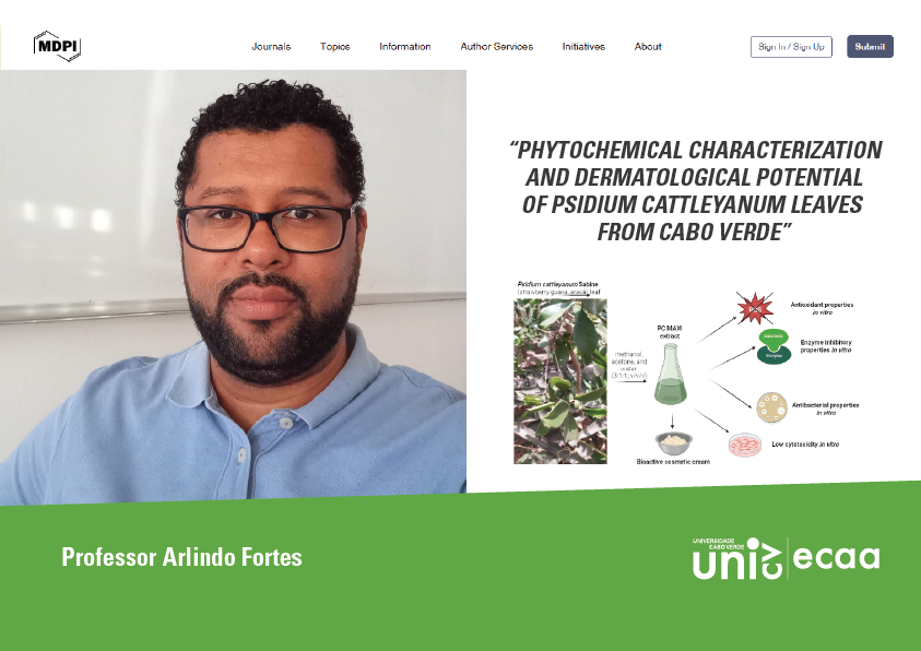Docente publica na revista internacional Molecules estudo que revela potencial dermatológico do araçá de Cabo Verde