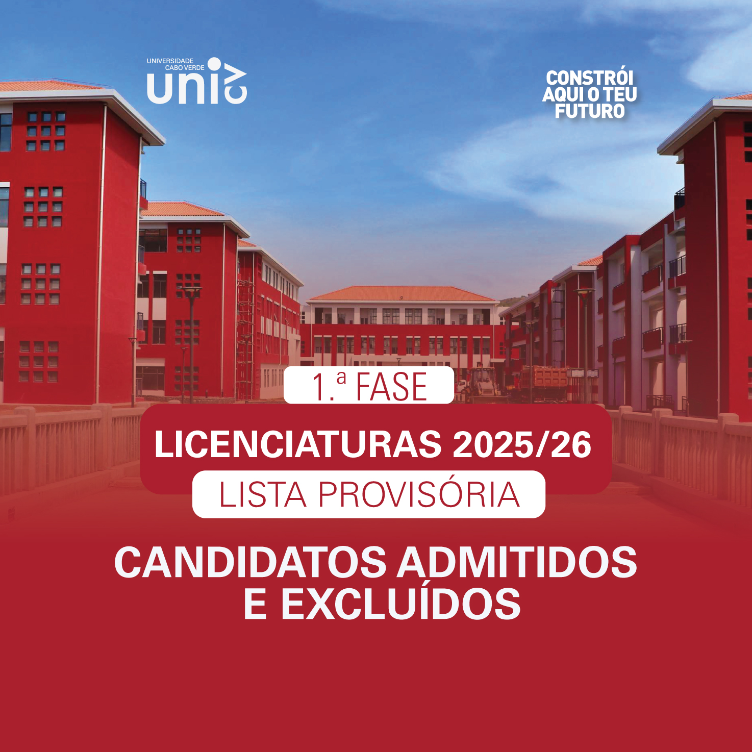 Uni-CV Publica Lista da Seriação Provisória e de Excluídos da Primeira Fase
