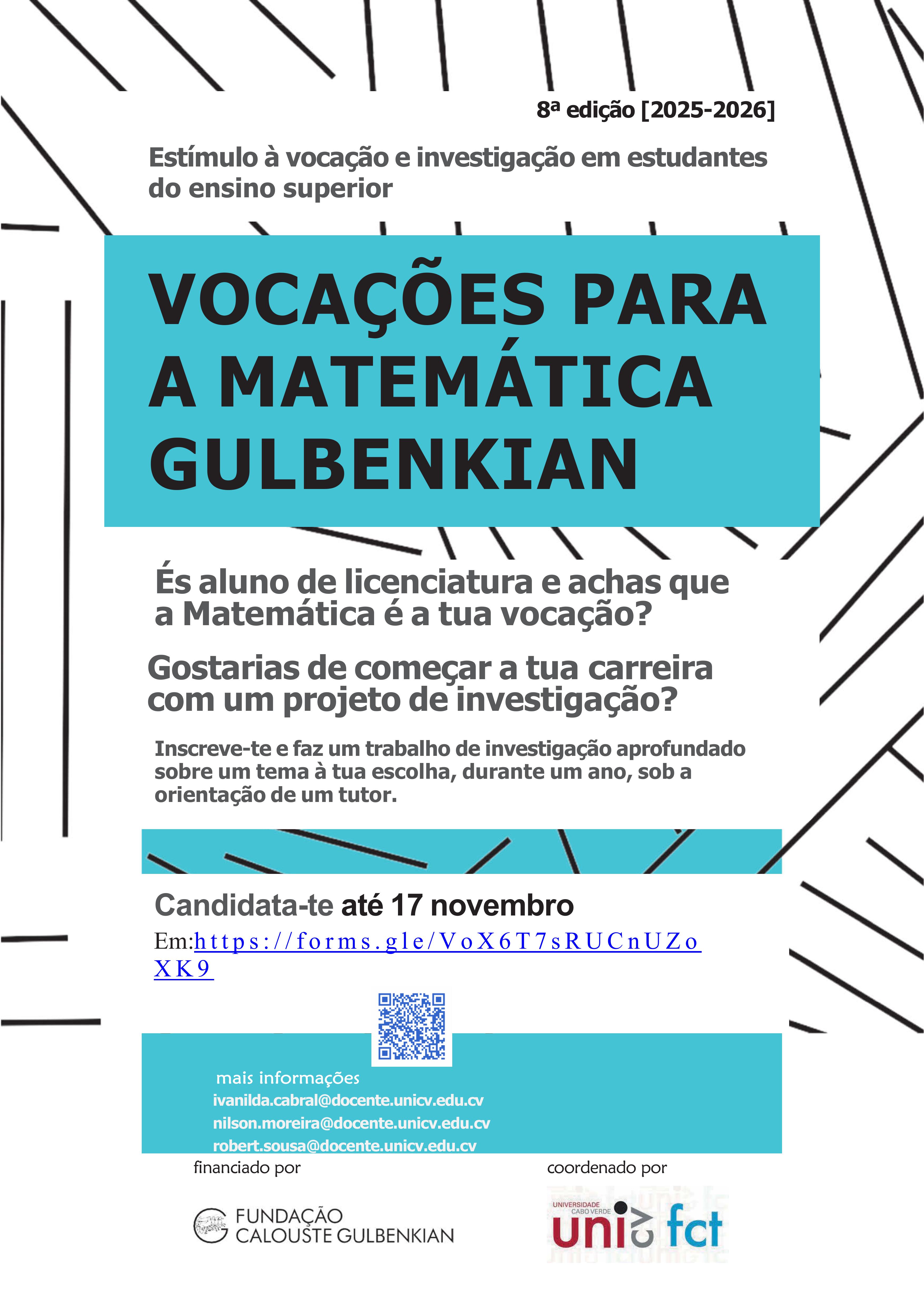 Gulbenkian abre 8.ª edição de “Vocações em Matemática”