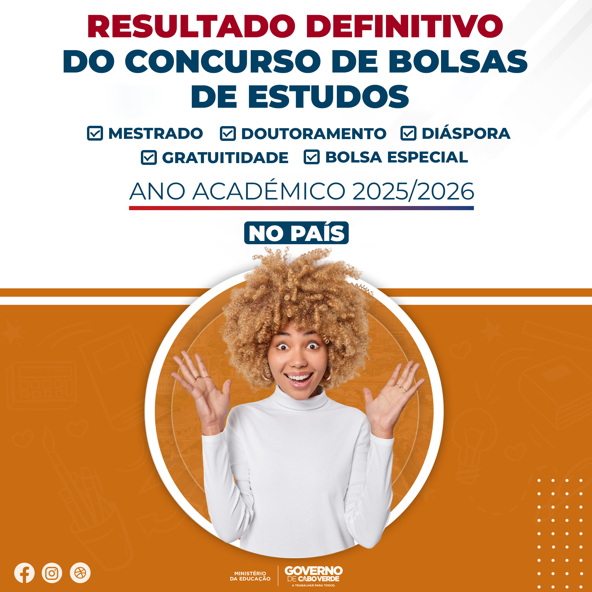 Divulgados os resultados finais das Bolsas de Estudo Nacionais para o Ensino Superior no País 2025/2026