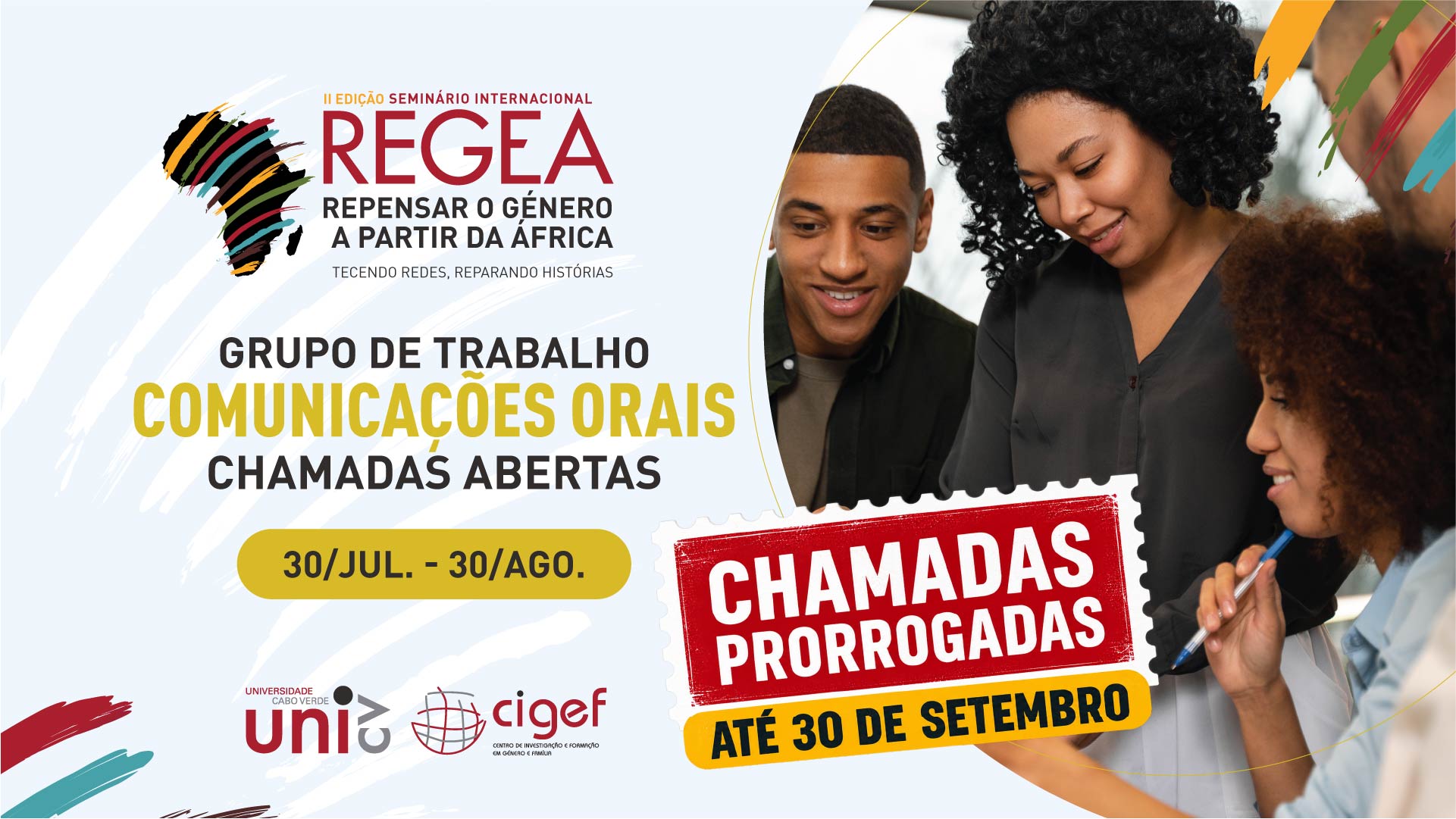 REGEA prorroga até 30 de setembro chamada para comunicações orais em 16 grupos de trabalho