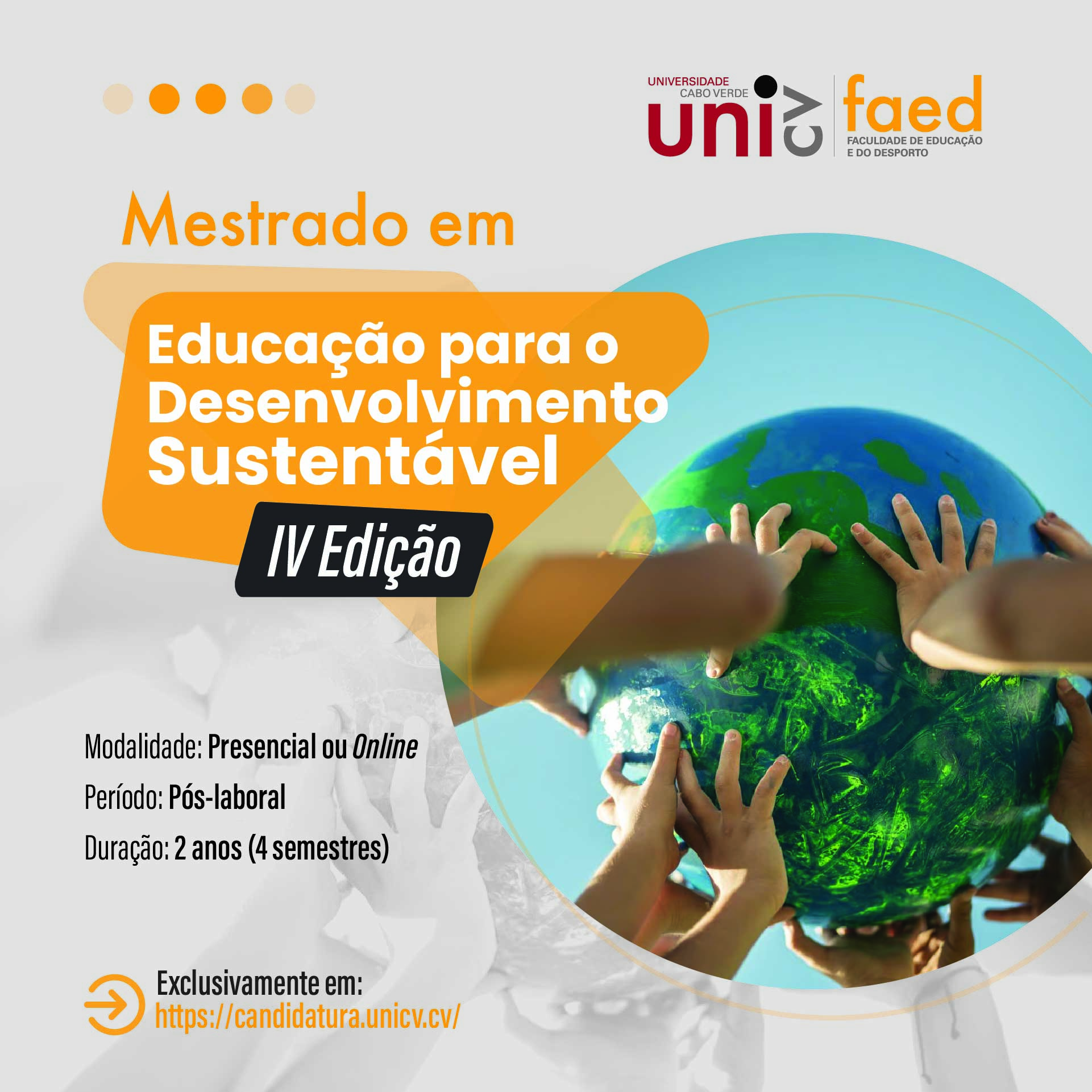 Mestrado em Educação para o Desenvolvimento Sustentável