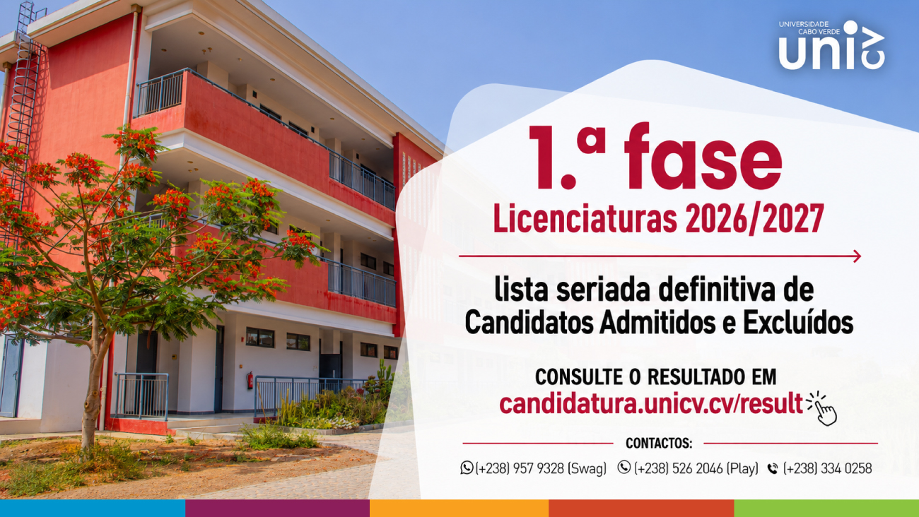 Uni-CV publica lista seriada e dá prazo a candidatos em situação condicional